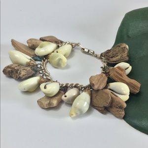Driftwood shell bracelet